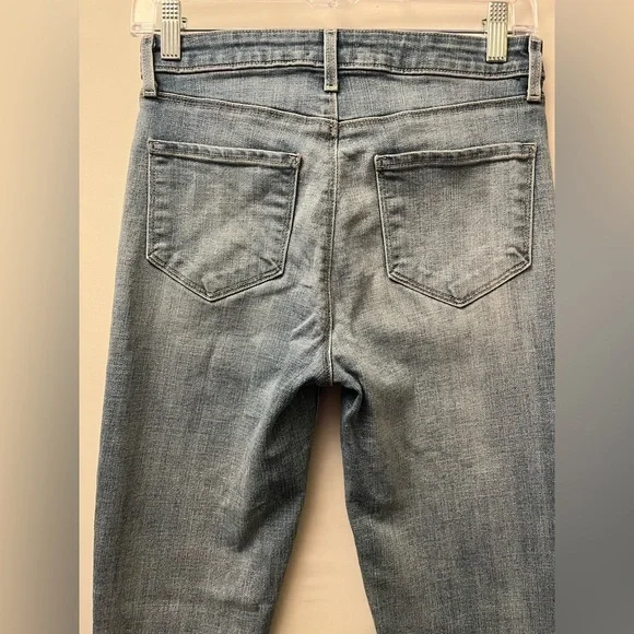 L'AGENCE High Line High Rise Skinny Distressed Frayed raw-cut cuffs Jeans 25 - Picture 4 of 11